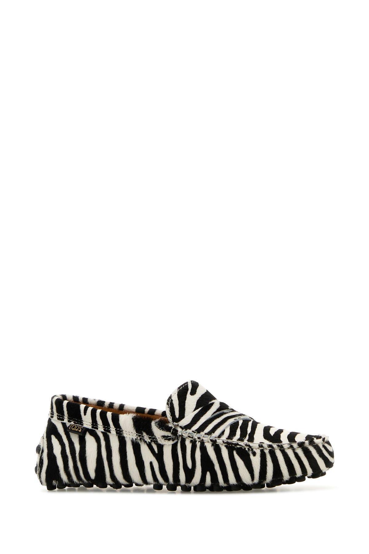 TOD'S Printed Calf Hair Loafers In Multicolor Product Image