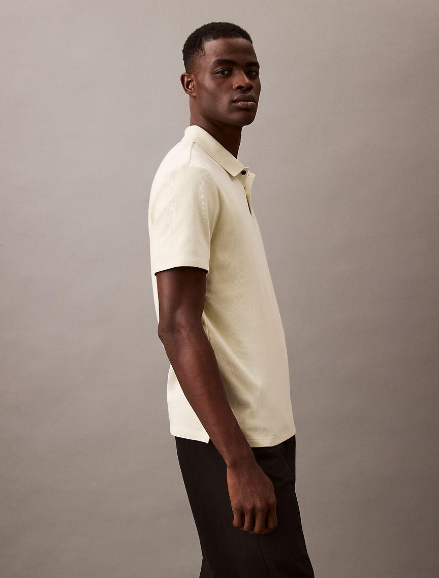 Stretch Fine Rib Polo Shirt Product Image