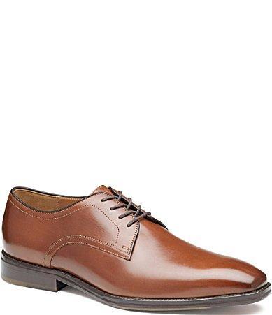 Johnston  Murphy Mens Sullivan Leather Plain Toe Lace Up Oxfords Product Image