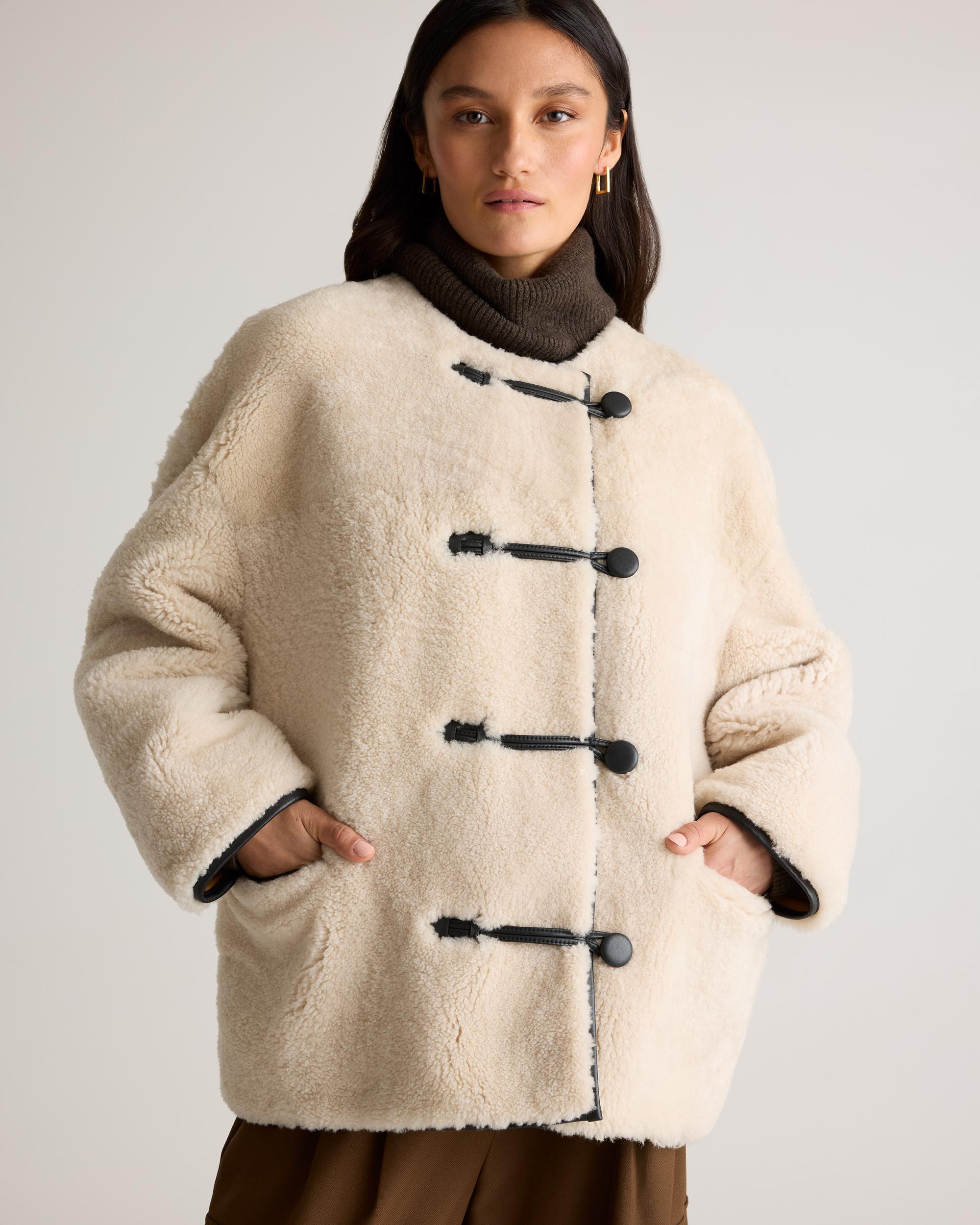 Quince | Women's 100% Shearling Duffle Jacket Leather Product Image