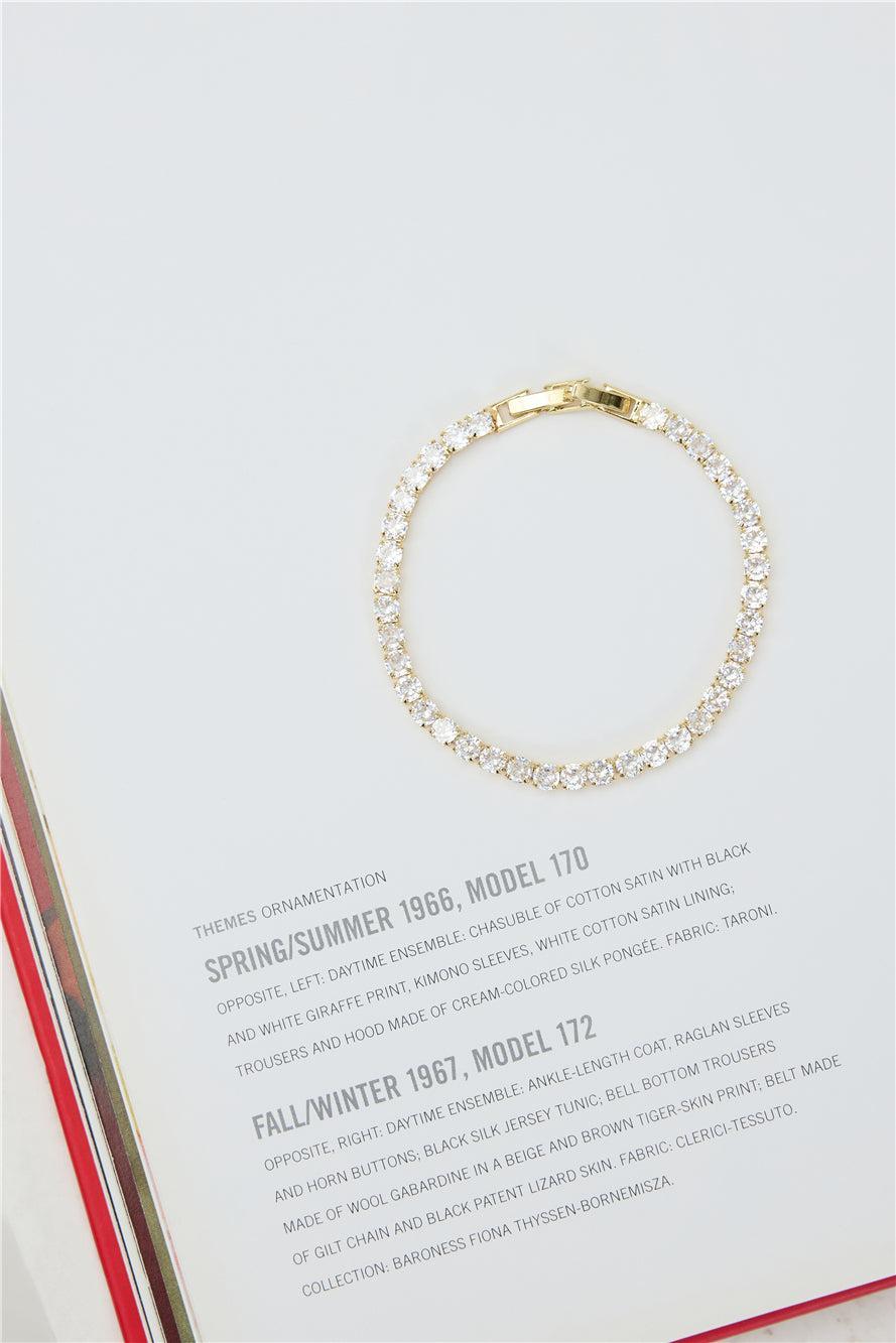 Luxe Tennis Bracelet Gold Product Image