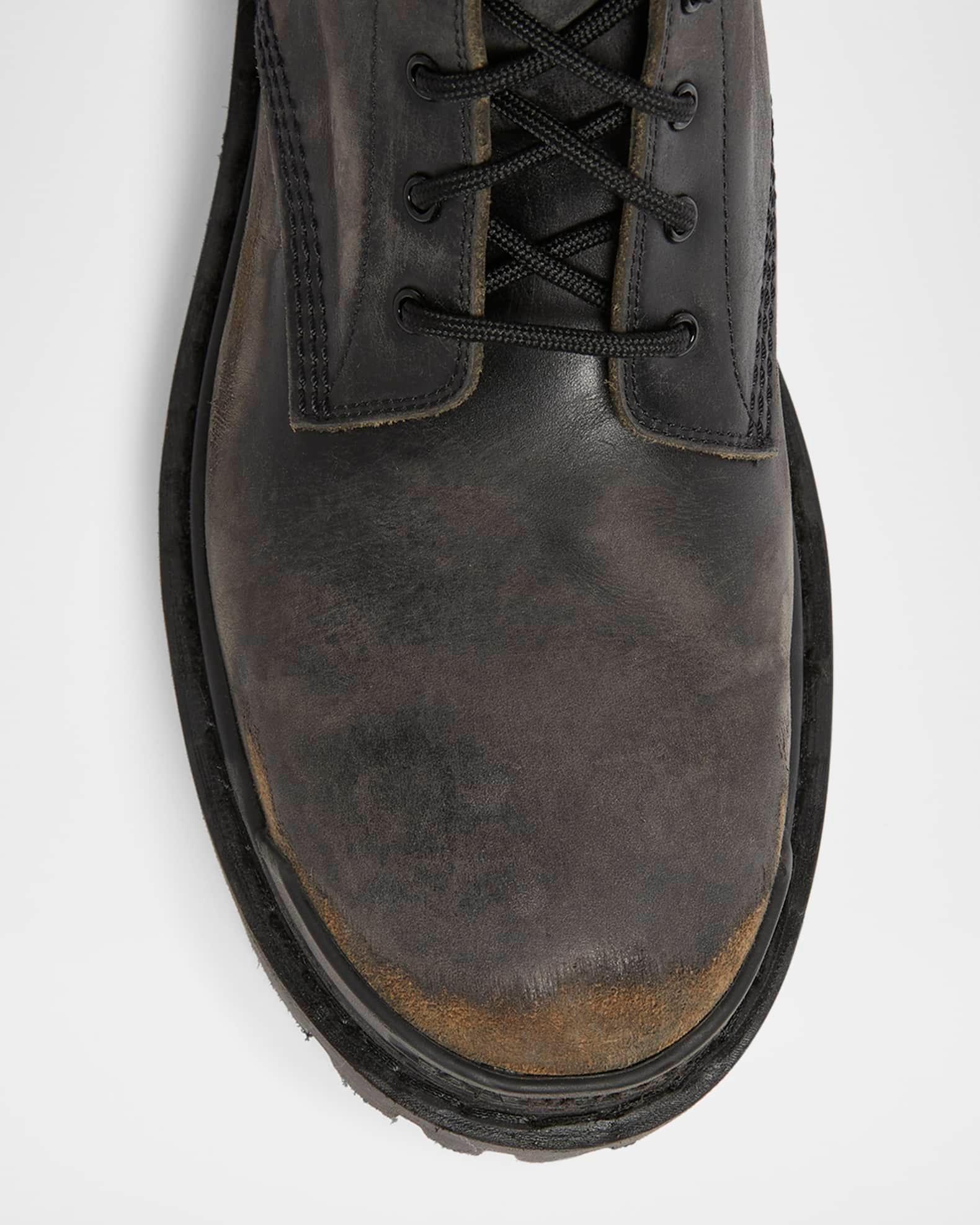 Men's Strike Used-Effect Calfskin Combat Boots Product Image