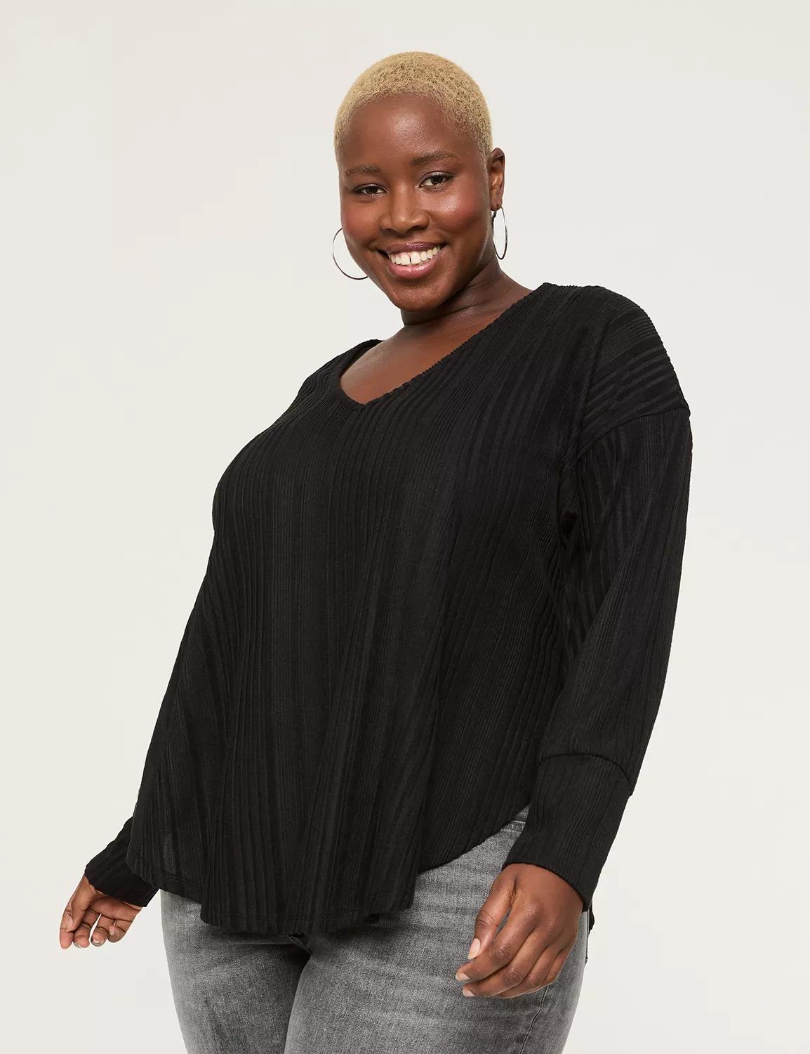 Cozy Rib Long-Sleeve Tee Product Image