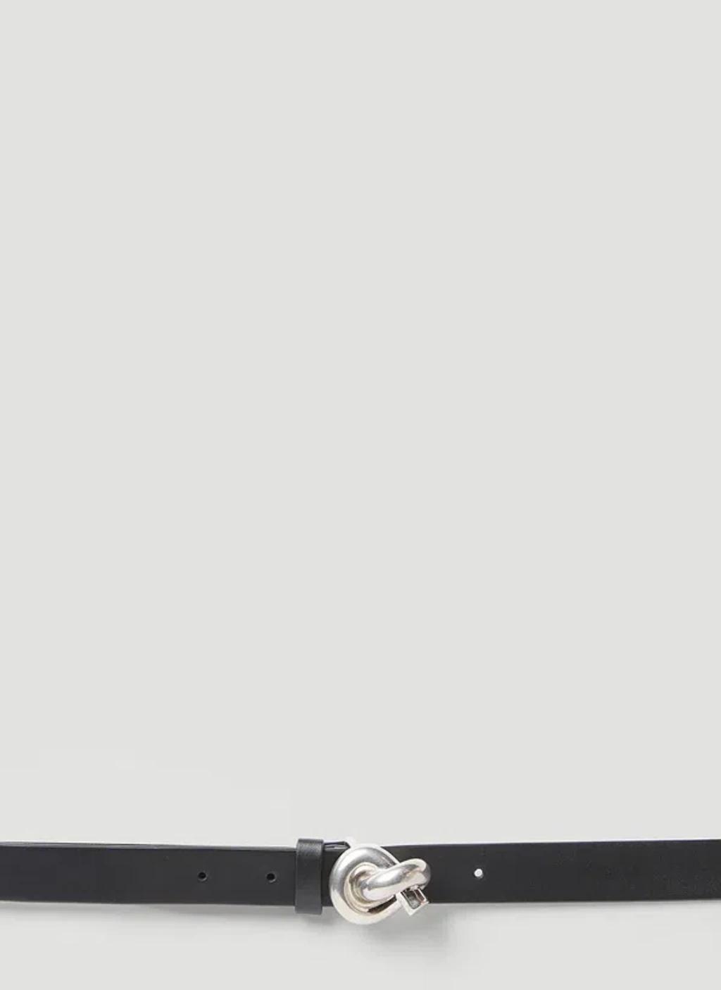 BOTTEGA VENETA Knot Leather Belt In Black Product Image