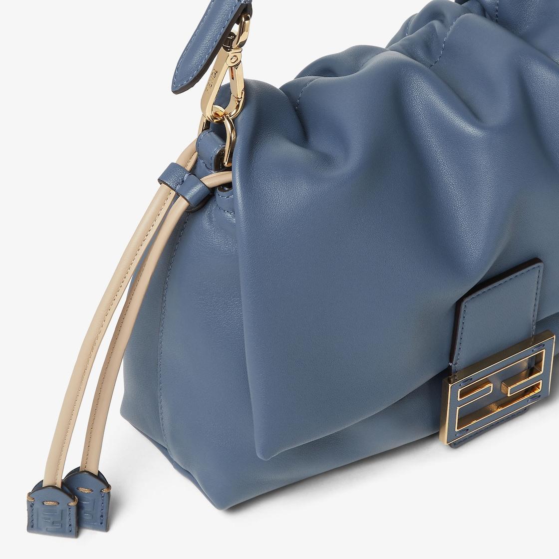 Mamma Baguette MediumBlue nappa leather bag Product Image