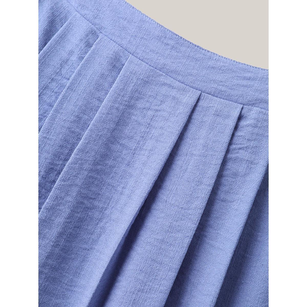 Plus Size Adjustable Straps Pockets Plain Midi Dress Mediumblue Women Non Sleeveless Curvy BloomChic 12/L Product Image