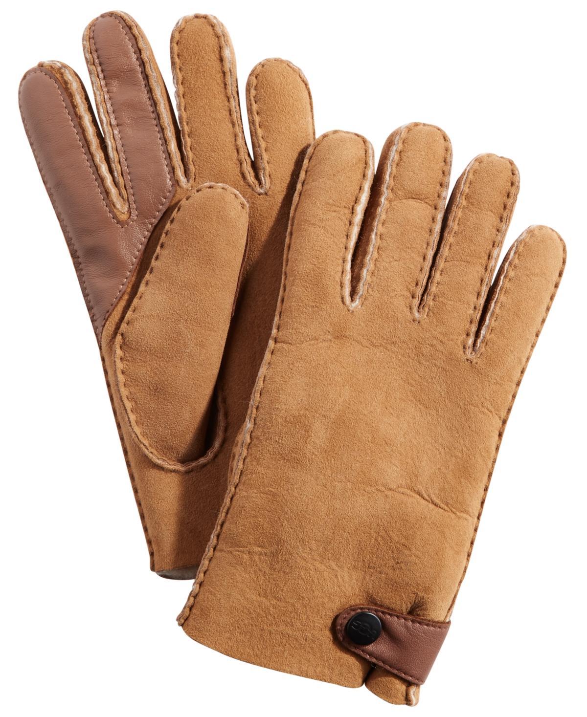 Mens Three-Cord Contrast Sheepskin Gloves Product Image