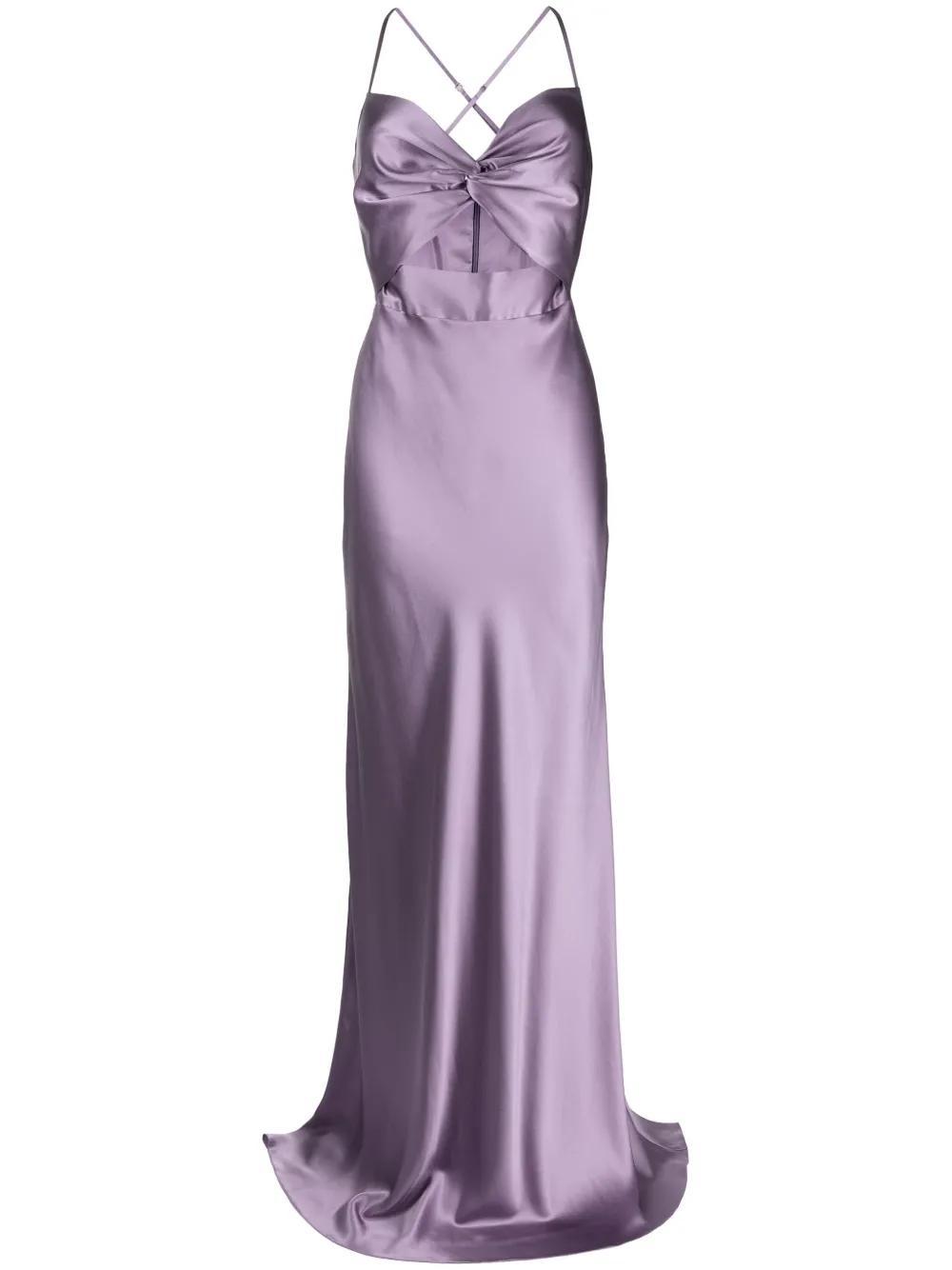 twisted-bodice silk gown Product Image