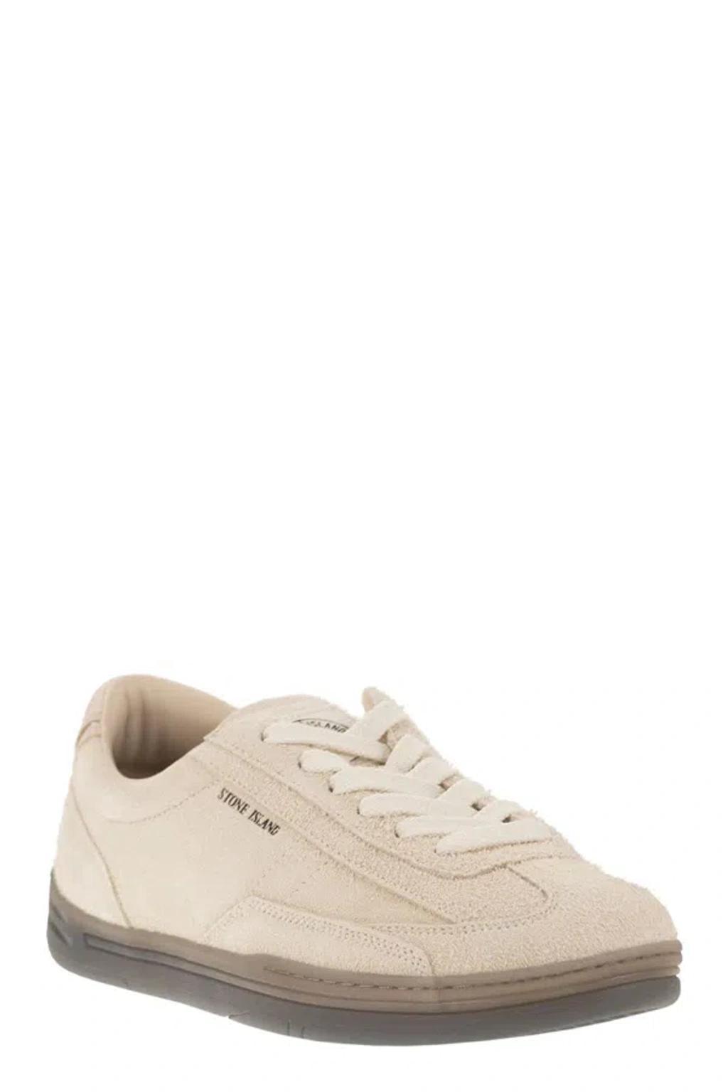 STONE ISLAND Rock Sneakers In Beige Product Image