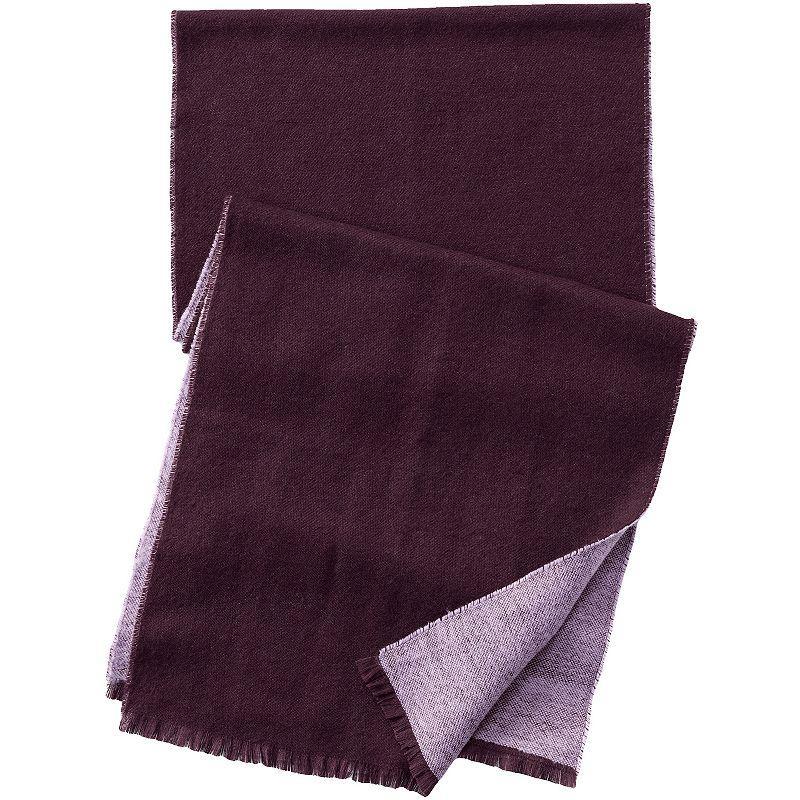 Women's Lands' End CashTouch Pattern Scarf, Ivory Plum Plaid Product Image