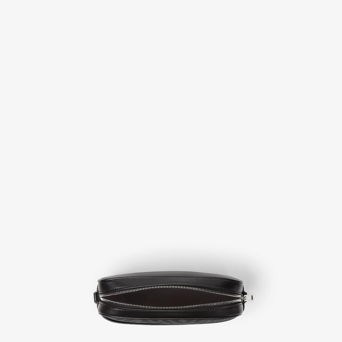 Squared FF Camera CaseBlack leather and black FF canvas bag Product Image