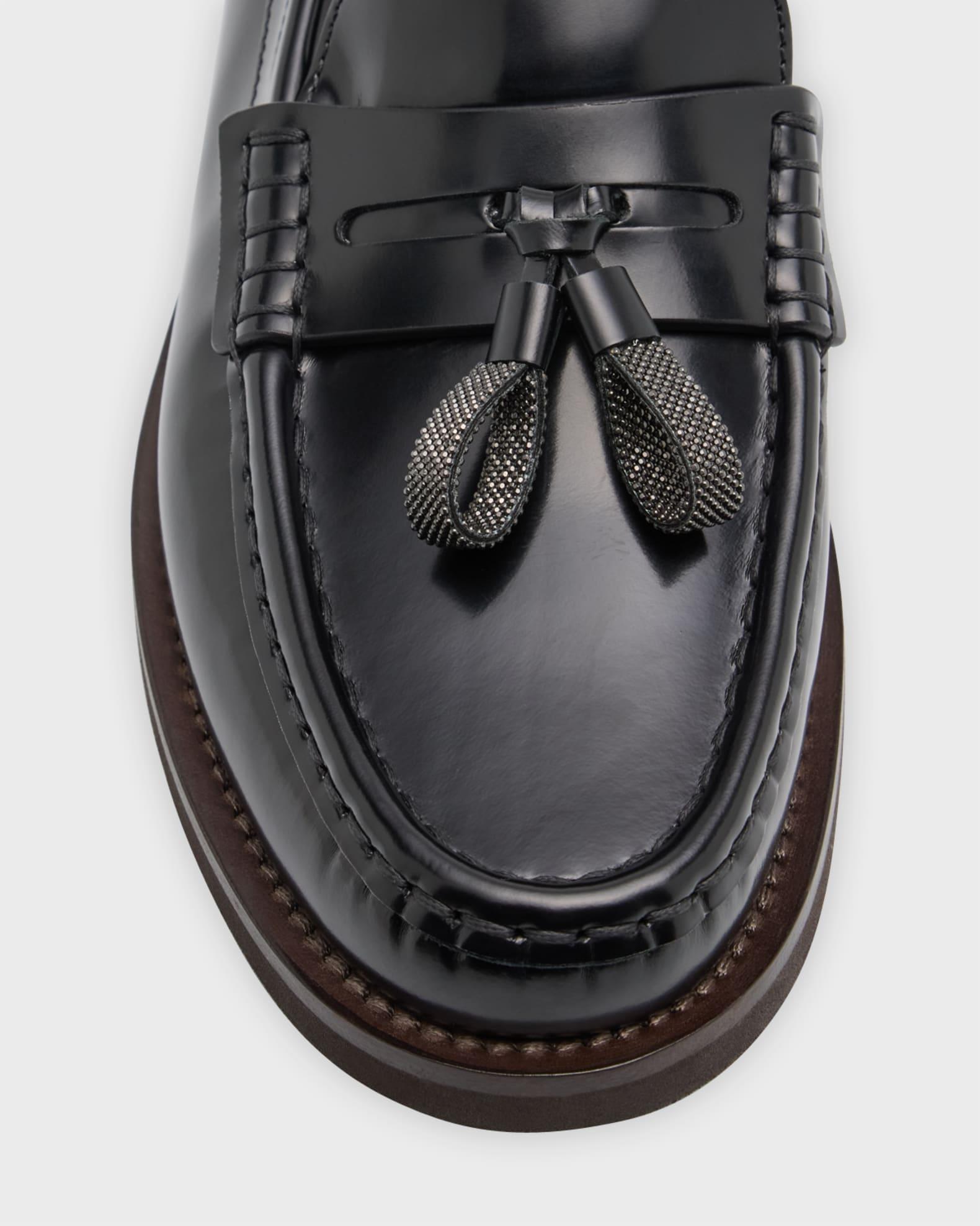 Leather Monili Tassel Penny Loafers  Product Image
