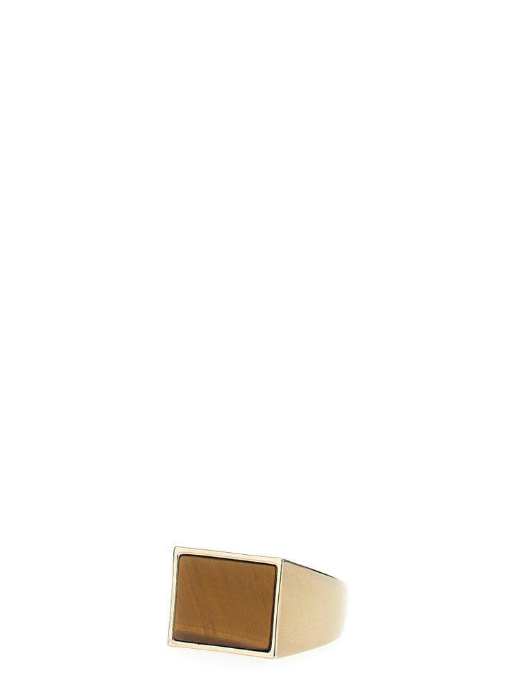 DRIES VAN NOTEN Gold Stone Ring Product Image