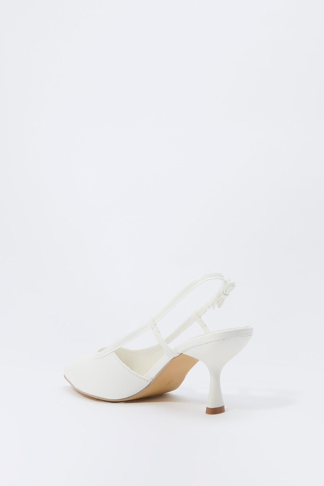 Faux Leather Side Bow Kitten Heel Female Product Image