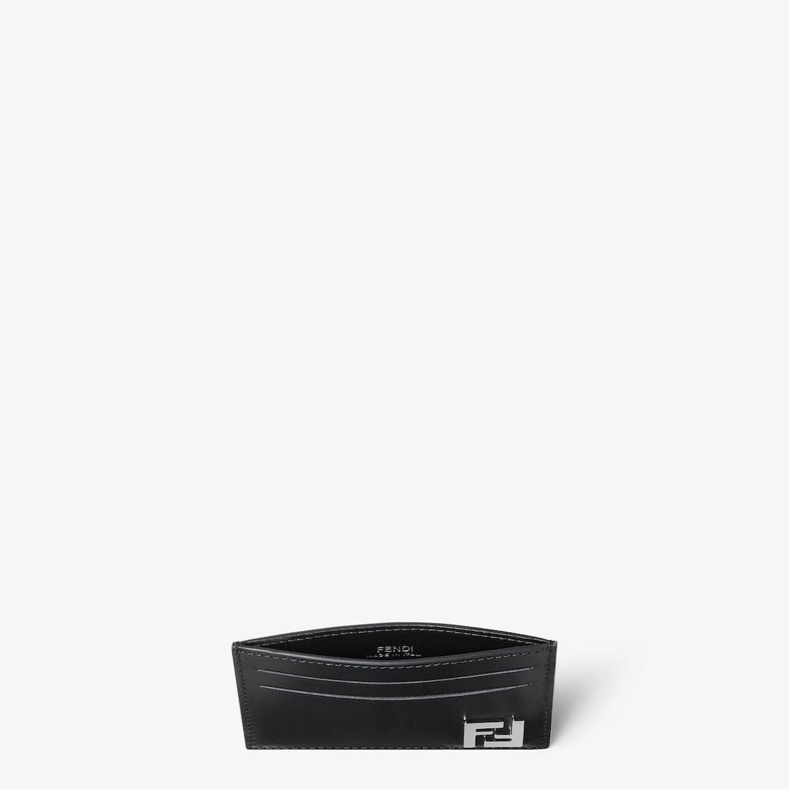 FF Squared Slim Card HolderBlack leather card holder Product Image