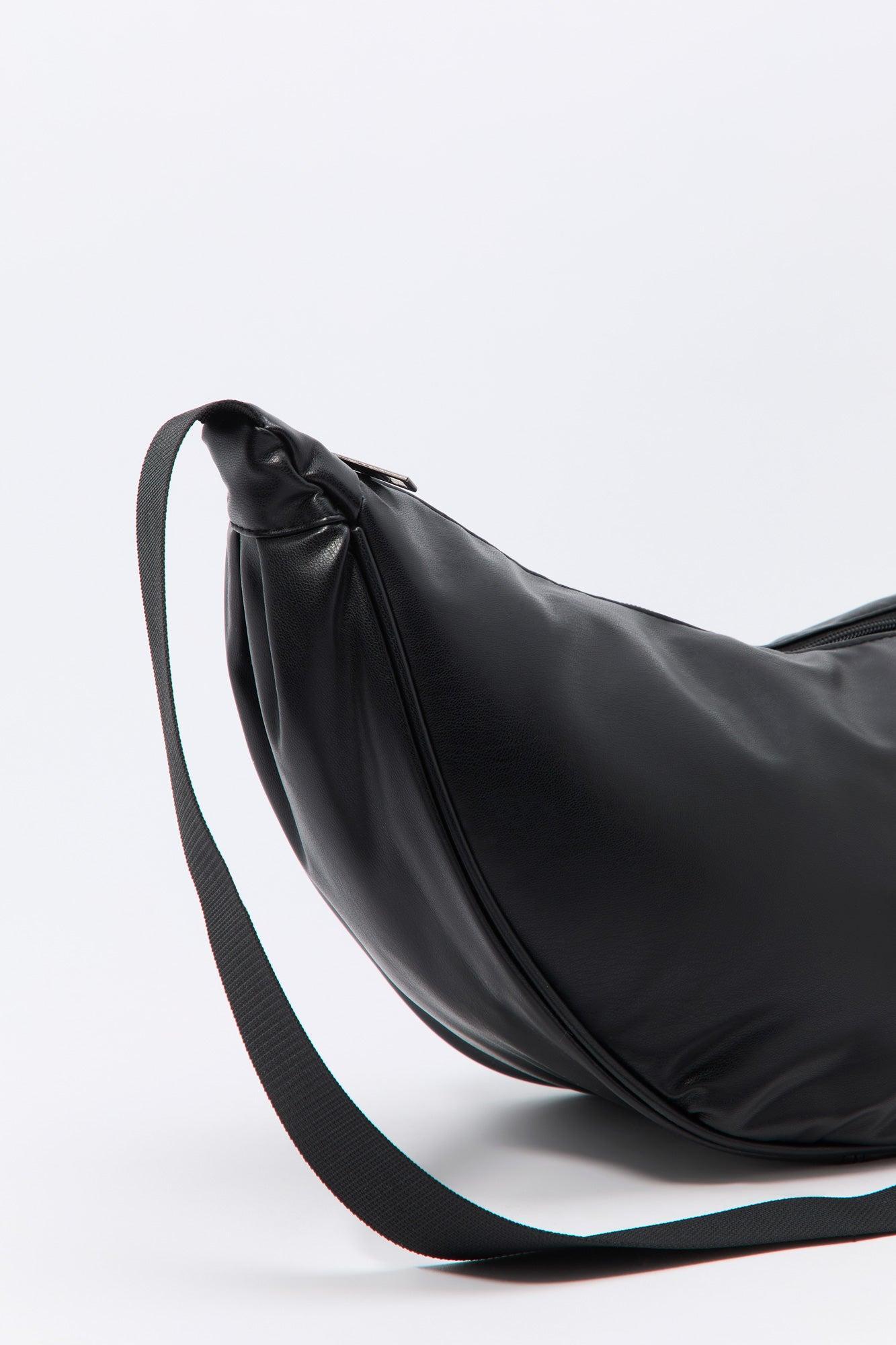 Faux Leather Half Moon Bag Female Product Image