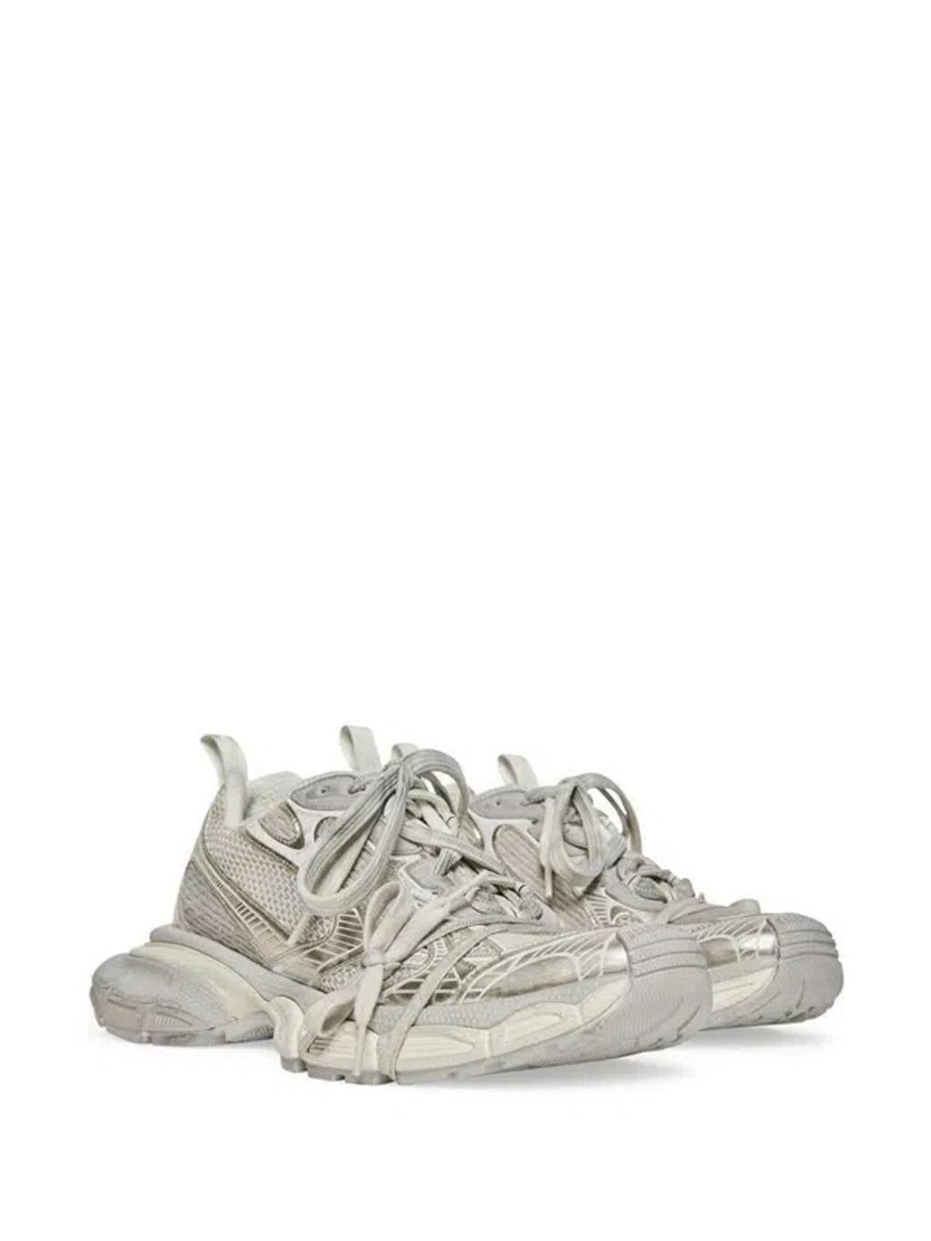 BALENCIAGA Mens Cream Comb 3xl Logo-embossed Mesh Low-top Trainers Product Image