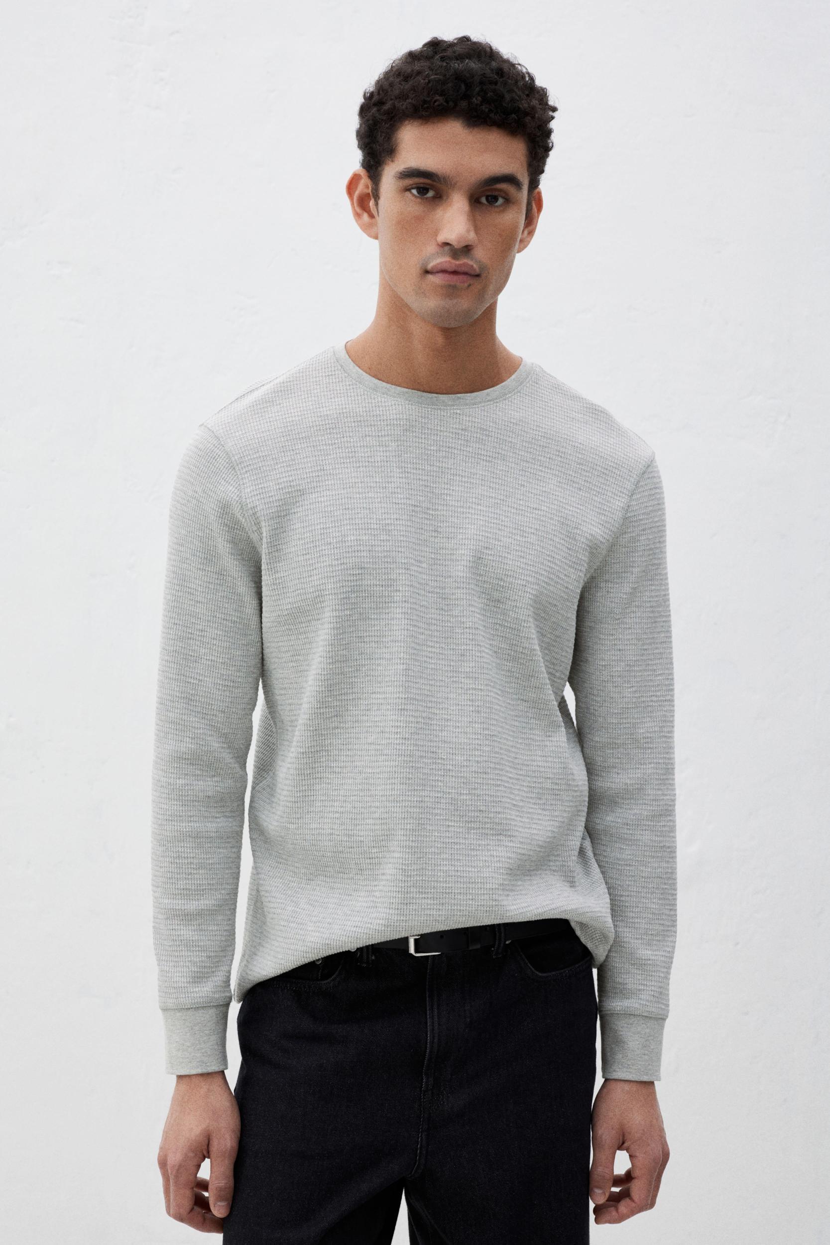 Slim Fit Waffled Jersey Shirt Product Image
