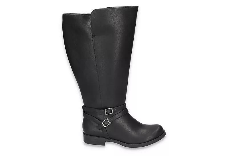Easy Street Bay Plus Plus by Easy Street Women's Wide Athletic Calf Tall Boots, Size: 9, Black Product Image