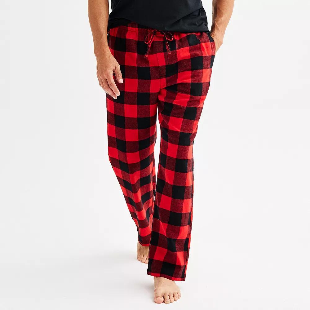 Mens Sonoma Goods For Life Flannel Drawstring Pajama Pants Product Image