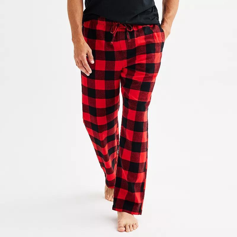 Mens Sonoma Goods For Life Flannel Drawstring Pajama Pants Product Image