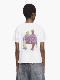 PRINTED T-SHIRT WITH ANCHOR EMBROIDERY in white | JW Anderson US  Product Image