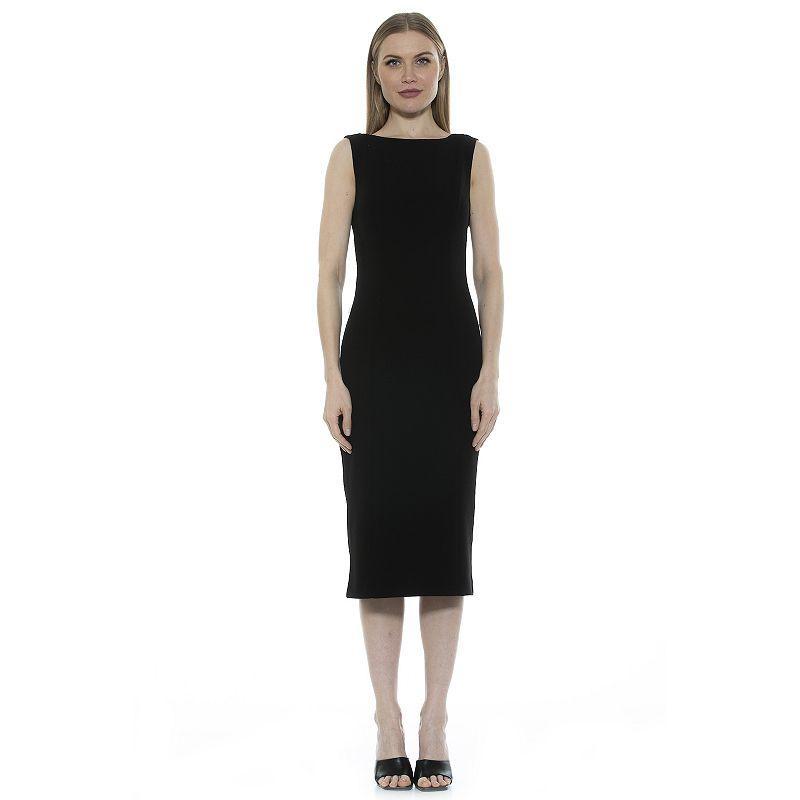Calvin Klein Color-Block Scuba Sheath (Cream Oatmeal) Women's Dress Product Image