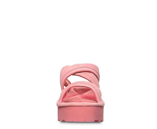 Bearpaw Altitude Womens Strappy Platform Sandals White Pink Product Image