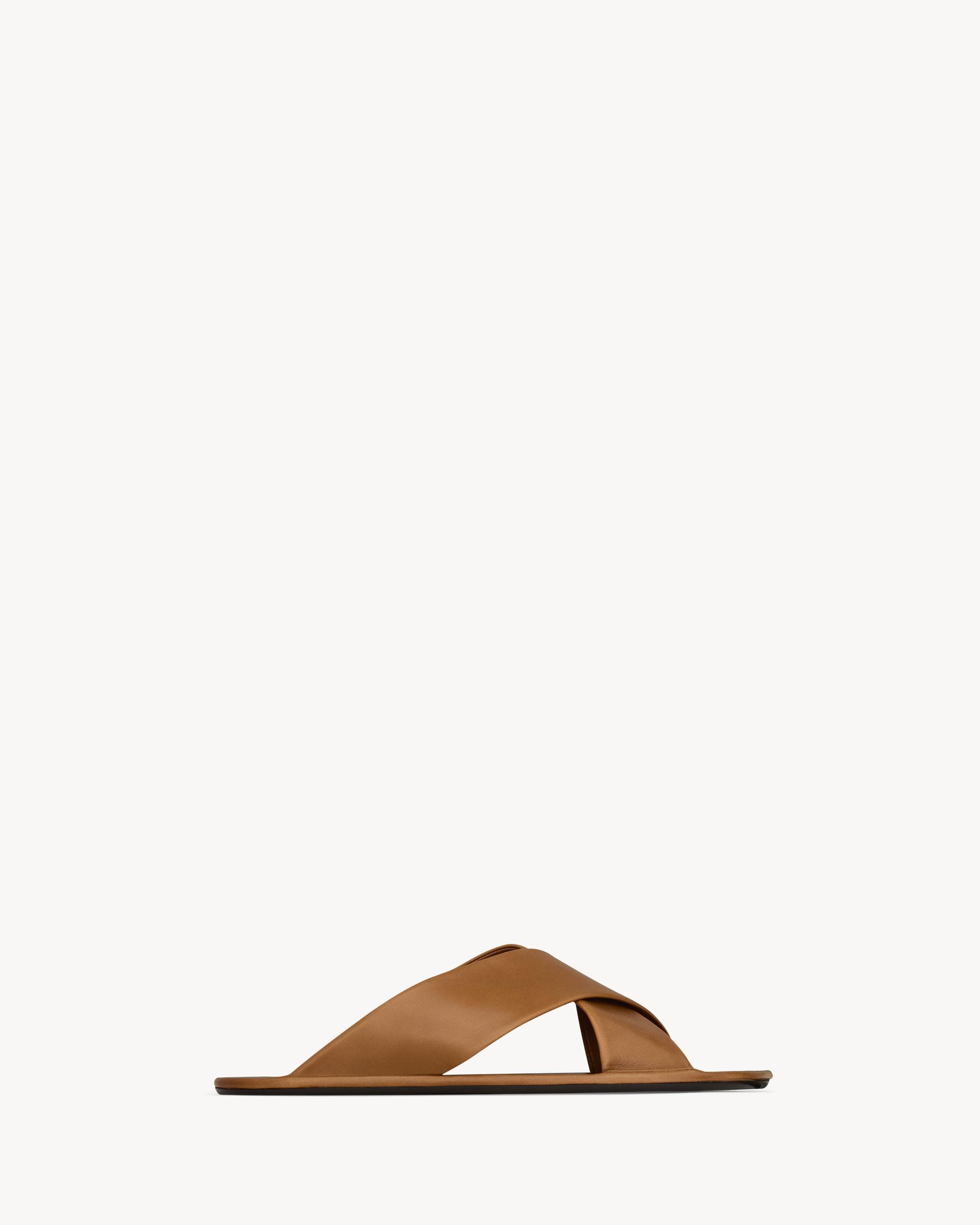 CARLYLE SLIDES in smooth leather Product Image