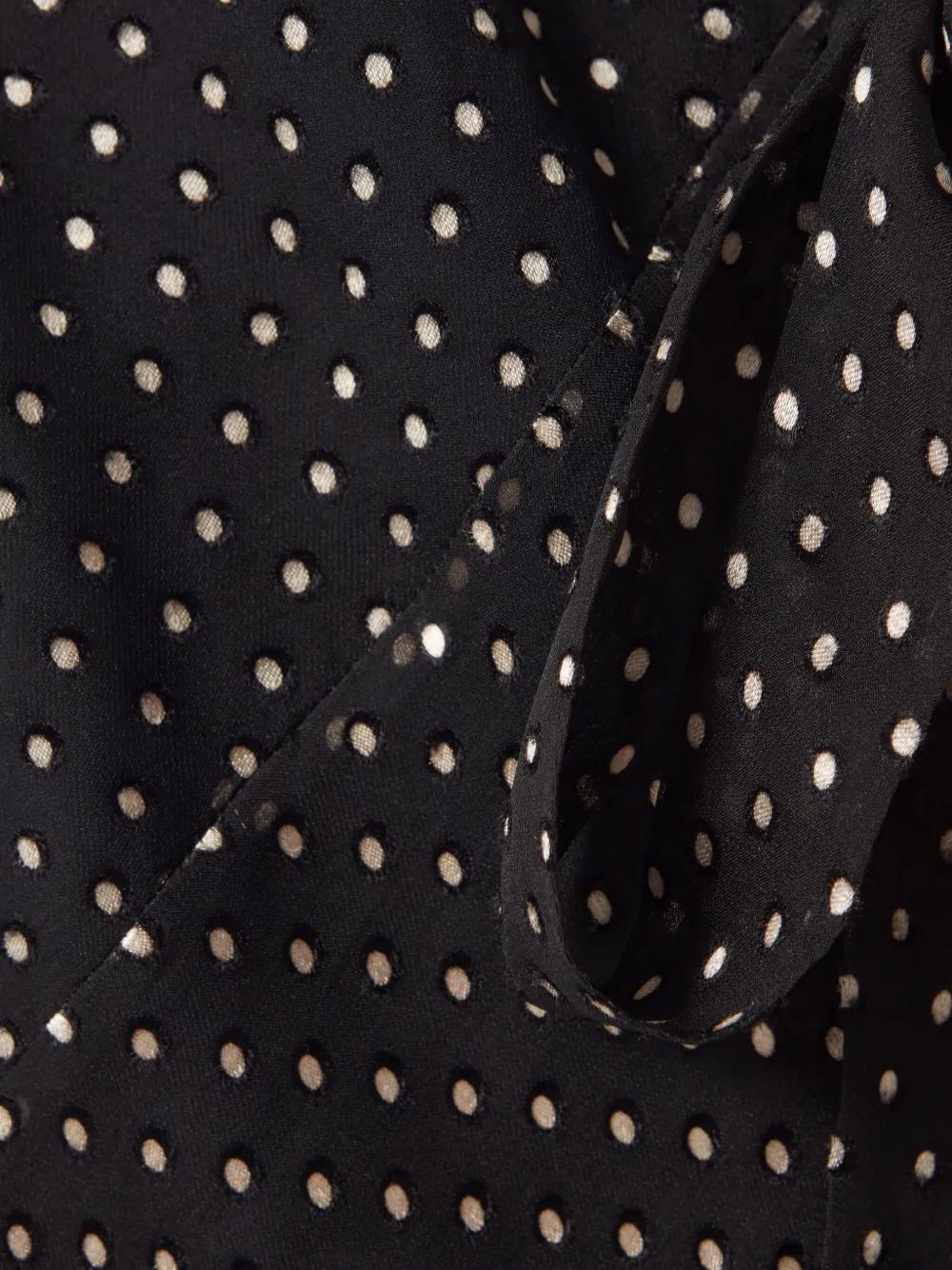 sheer polka-dot dress Product Image