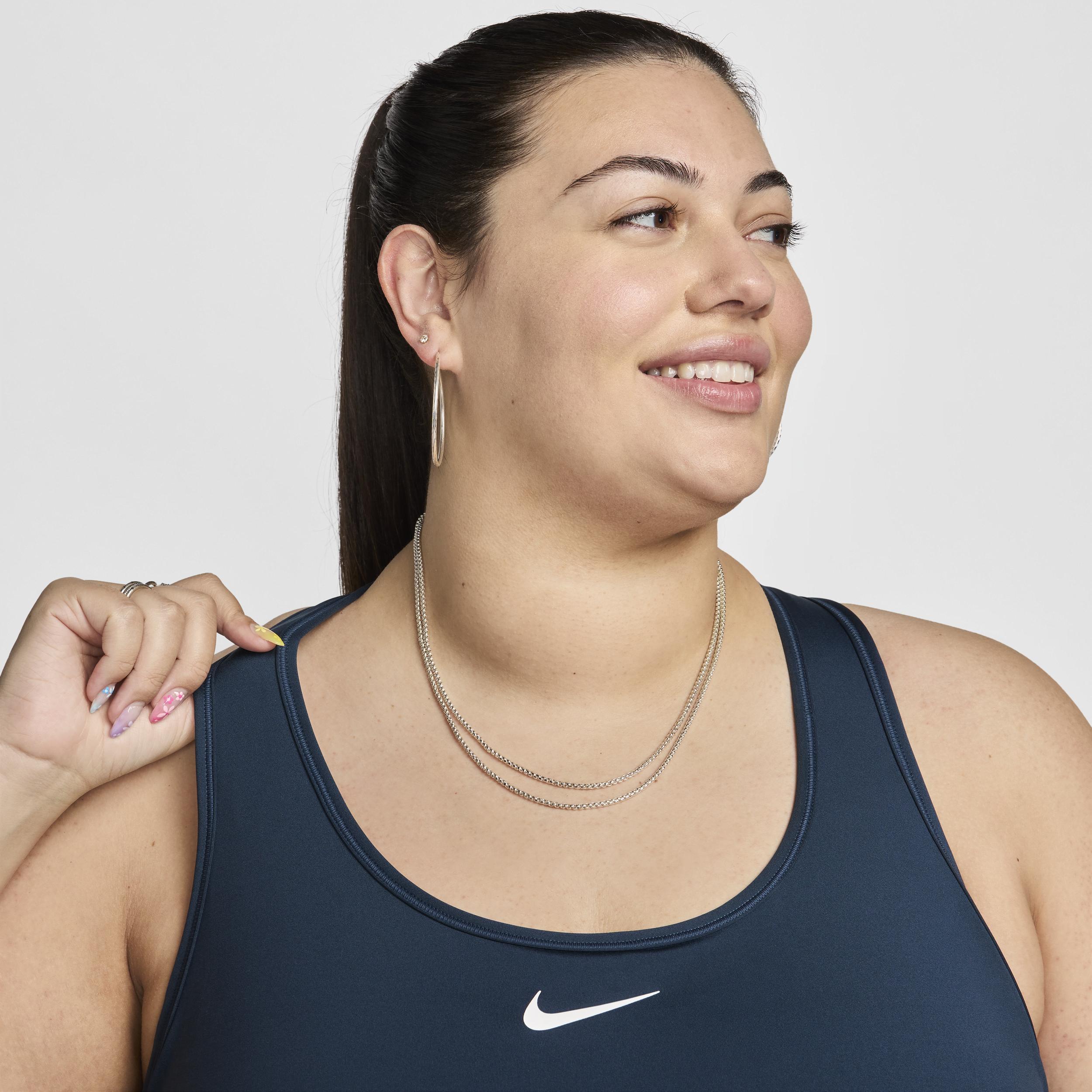 Plus Size Nike Swoosh Medium Padded Sports Bra, Women's, Size: 3XL, Armory Blue Product Image