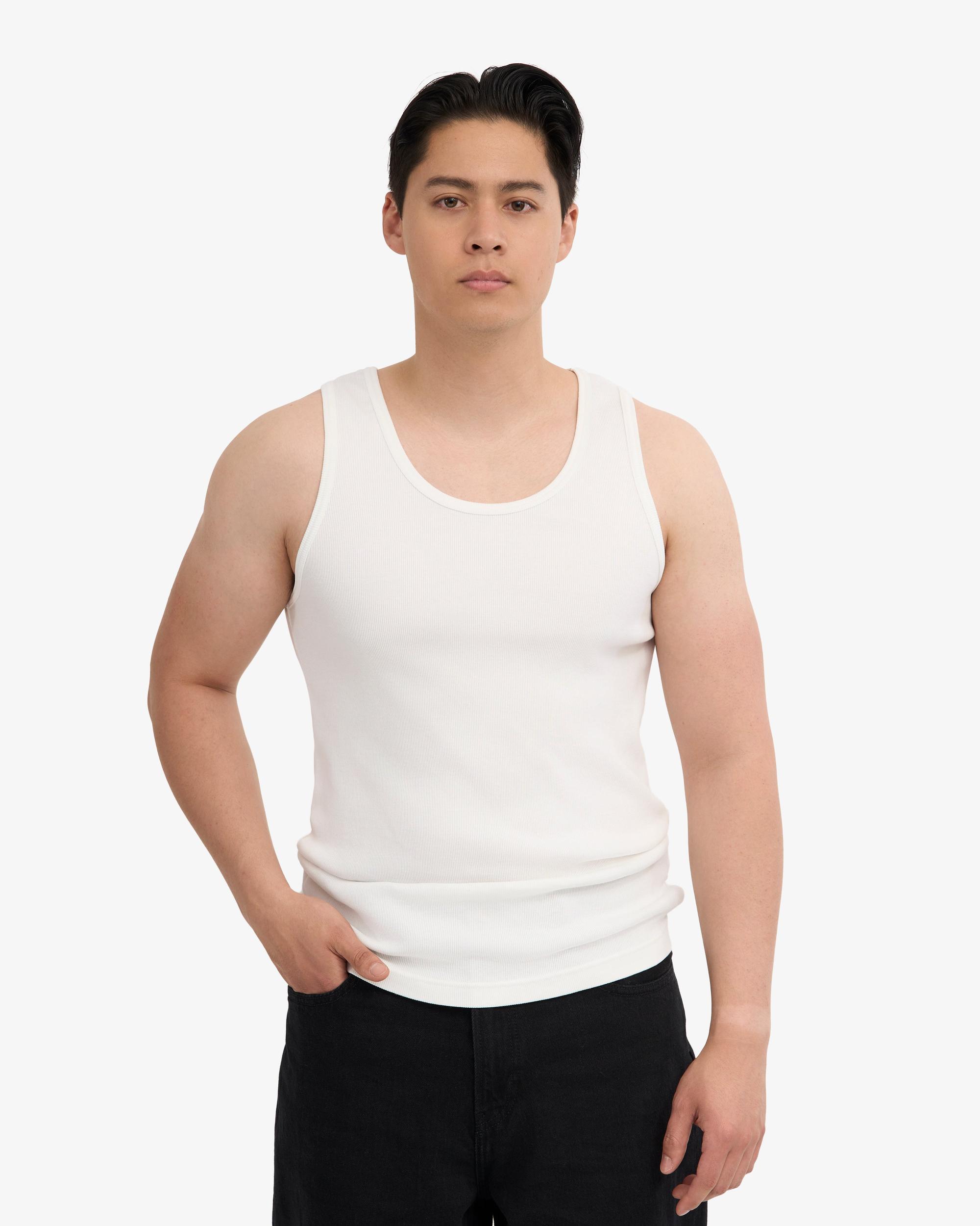Organic Rib Tank Top - Optical White Product Image