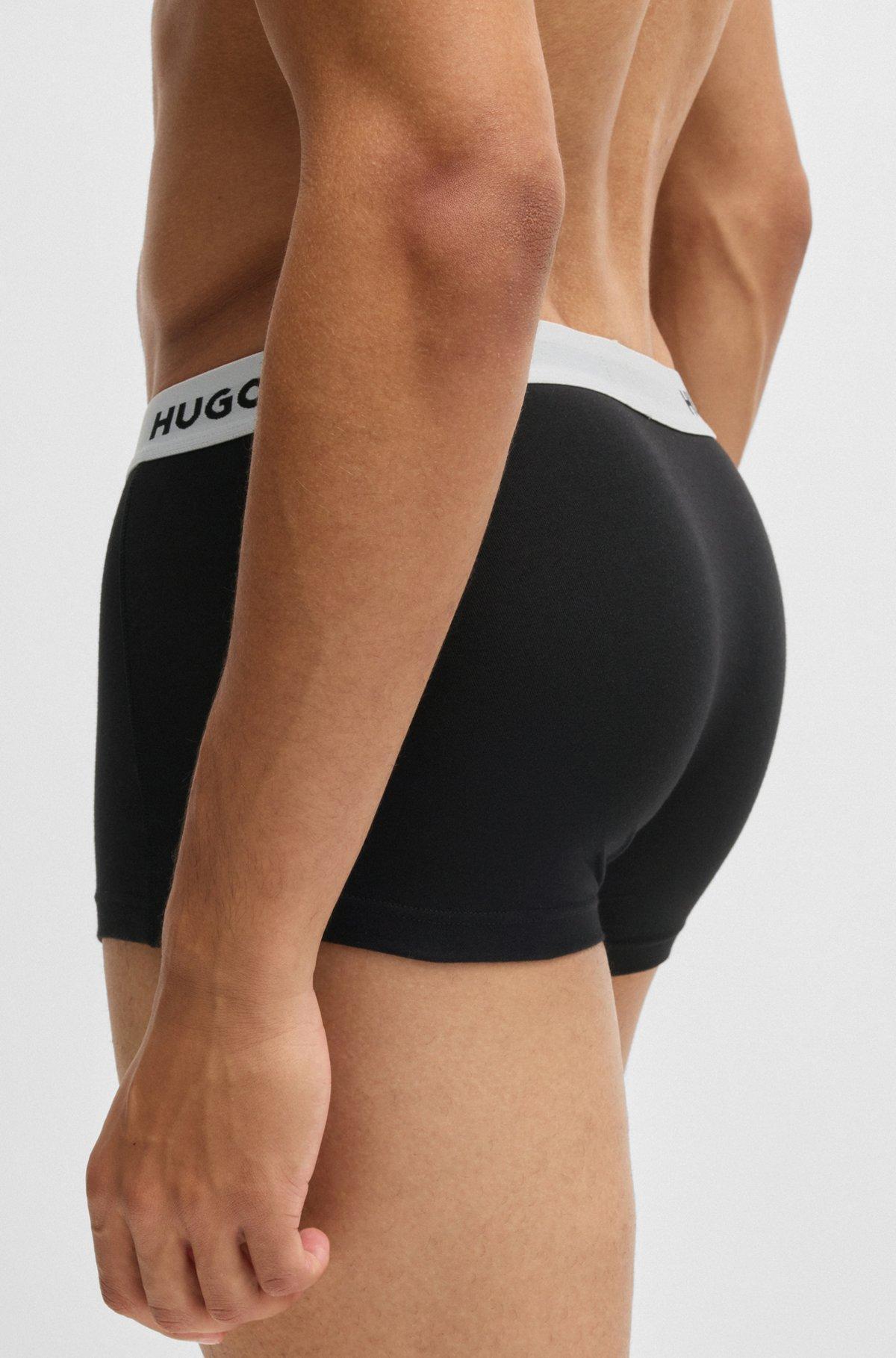 Three-pack of stretch-cotton trunks with logo waistbands Product Image