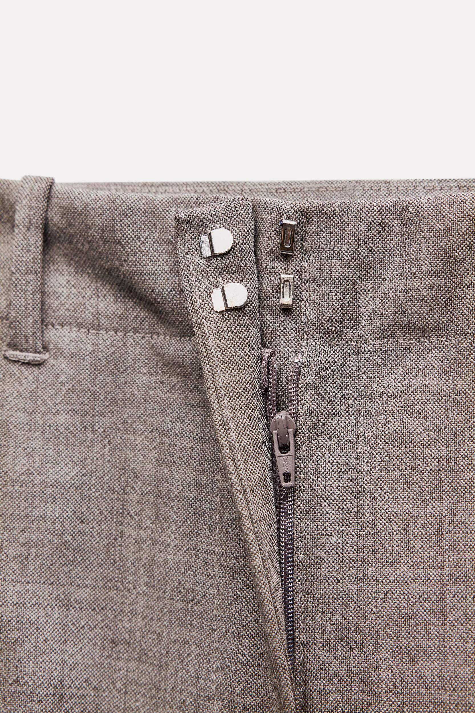 100% WOOL STRAIGHT LEG PANTS ZW COLLECTION Product Image