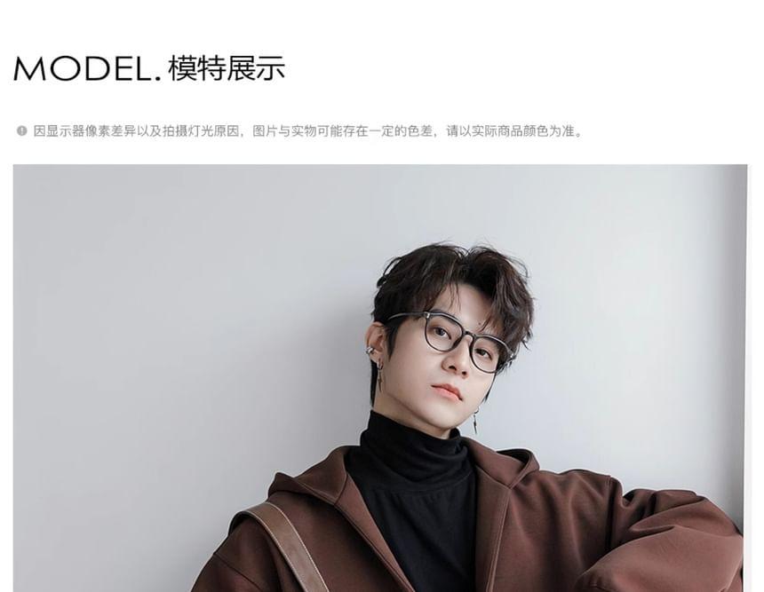 Mock Two-Piece Turtleneck Hoodie Product Image