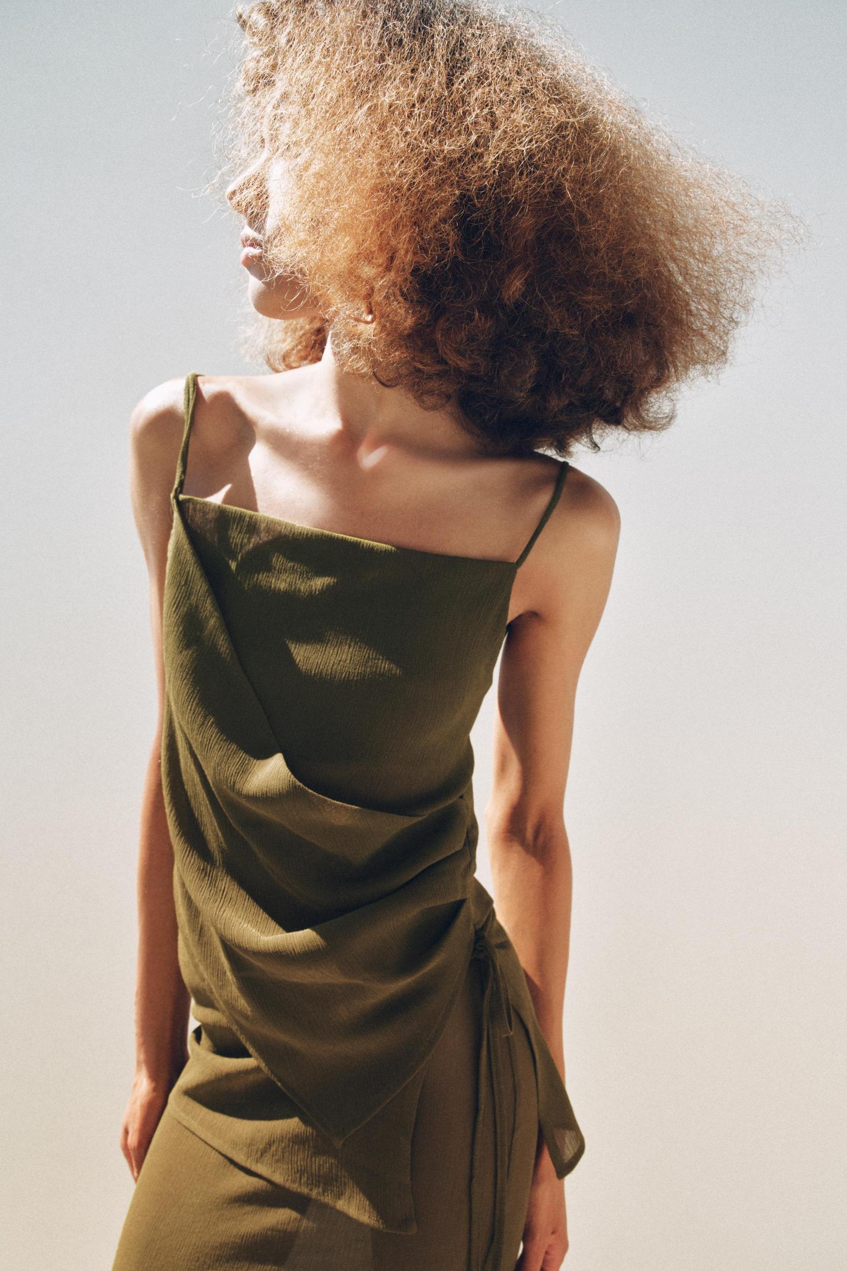 SEMI-SHEER TEXTURED WRAP SKIRT Product Image