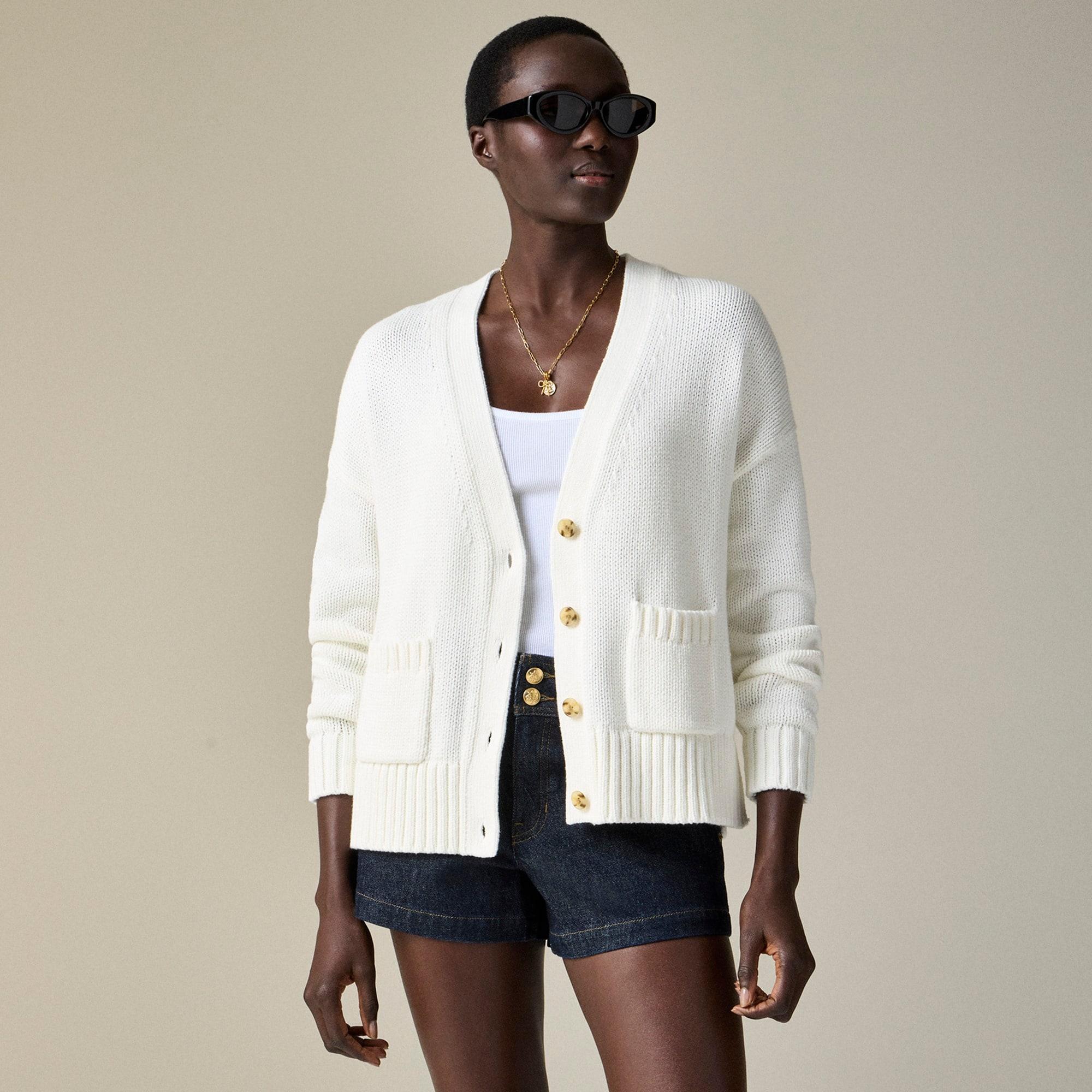 Heritage cotton relaxed cardigan Product Image