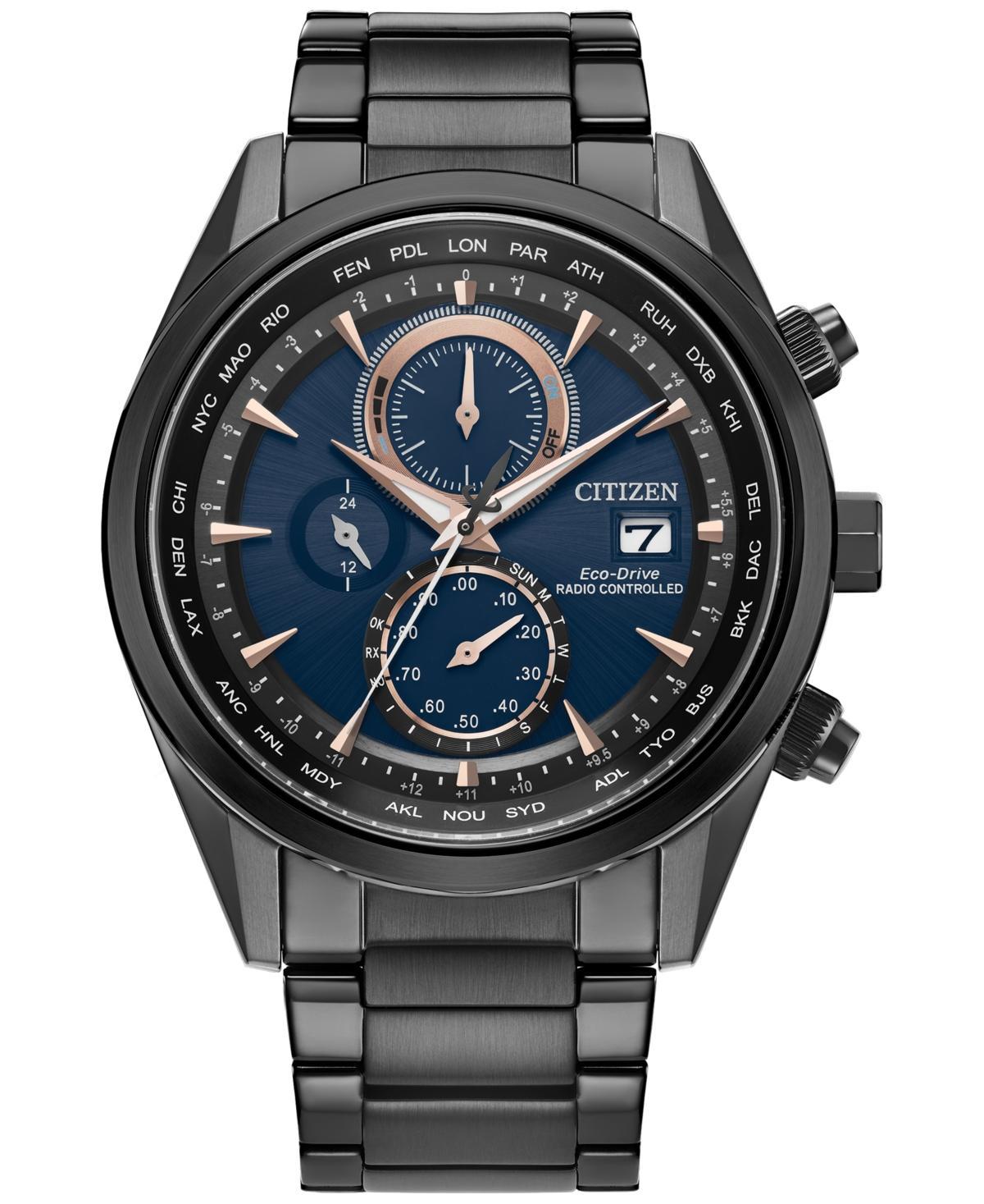 Citizen Mens Sport Luxury Multifunction Black Tone Stainless Steel Bracelet Watch Product Image