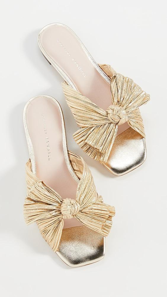 Loeffler Randall Daphne Pleated Bow Slides | Shopbop Product Image