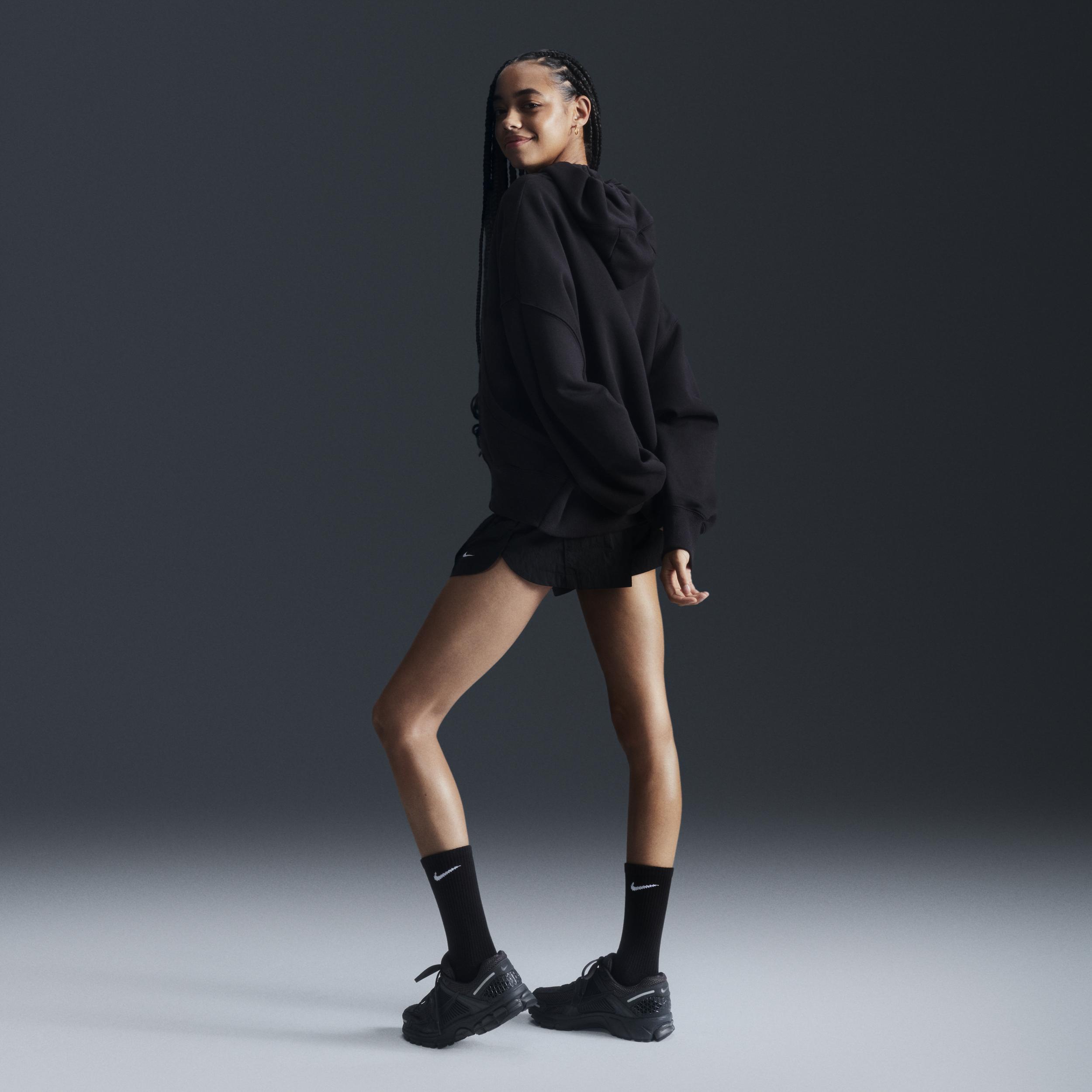 Nike Women's Sportswear Phoenix Fleece Over-Oversized Pullover Hoodie in Black/Black Size Small Cotton/Polyester/Fleece Product Image