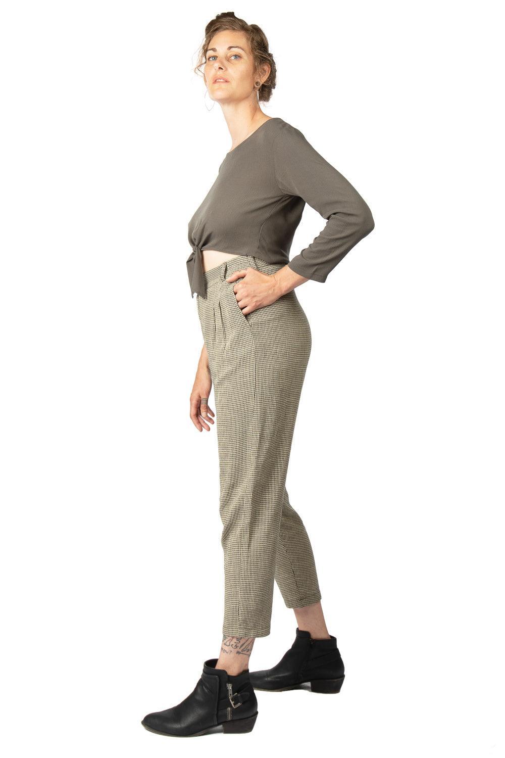 Tie Top in Forest Crepe Product Image