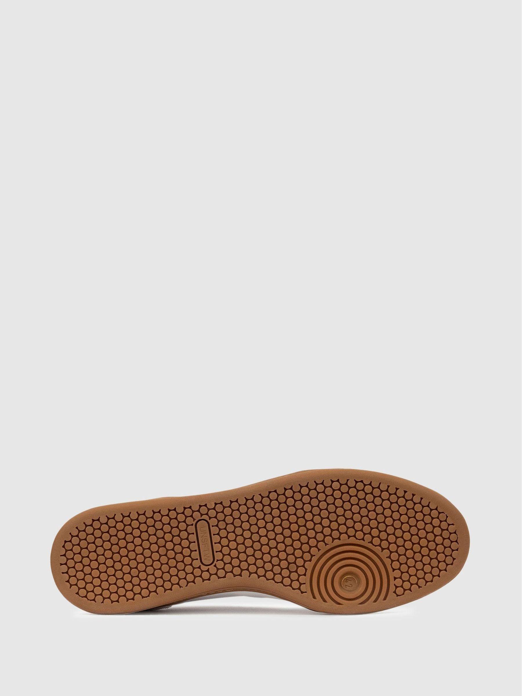 Unseen Footwear Leather Suede Trainers in White Product Image