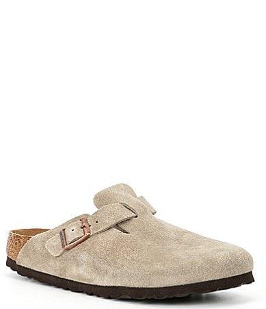 Birkenstock Mens Boston Suede Slide-On Soft Footbed Clogs Product Image