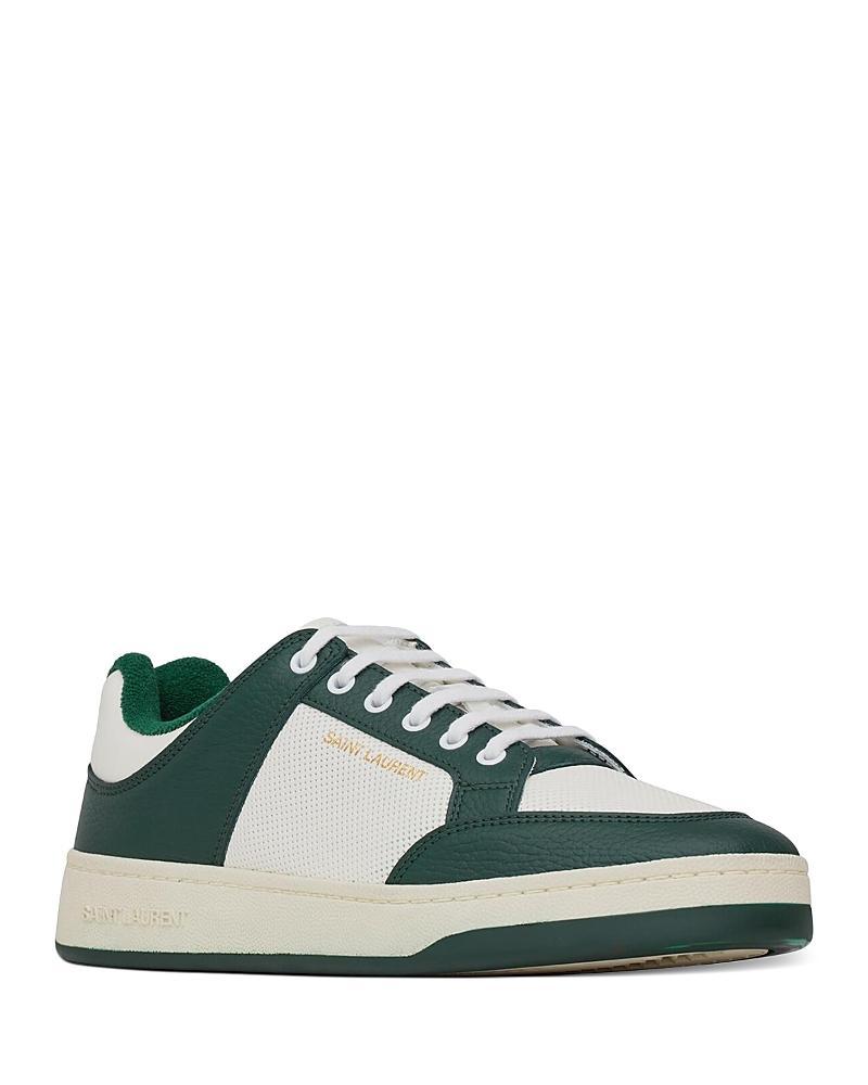 Saint Laurent Womens Sl/61 Low-top Sneakers in Smooth and Grained Leather Product Image