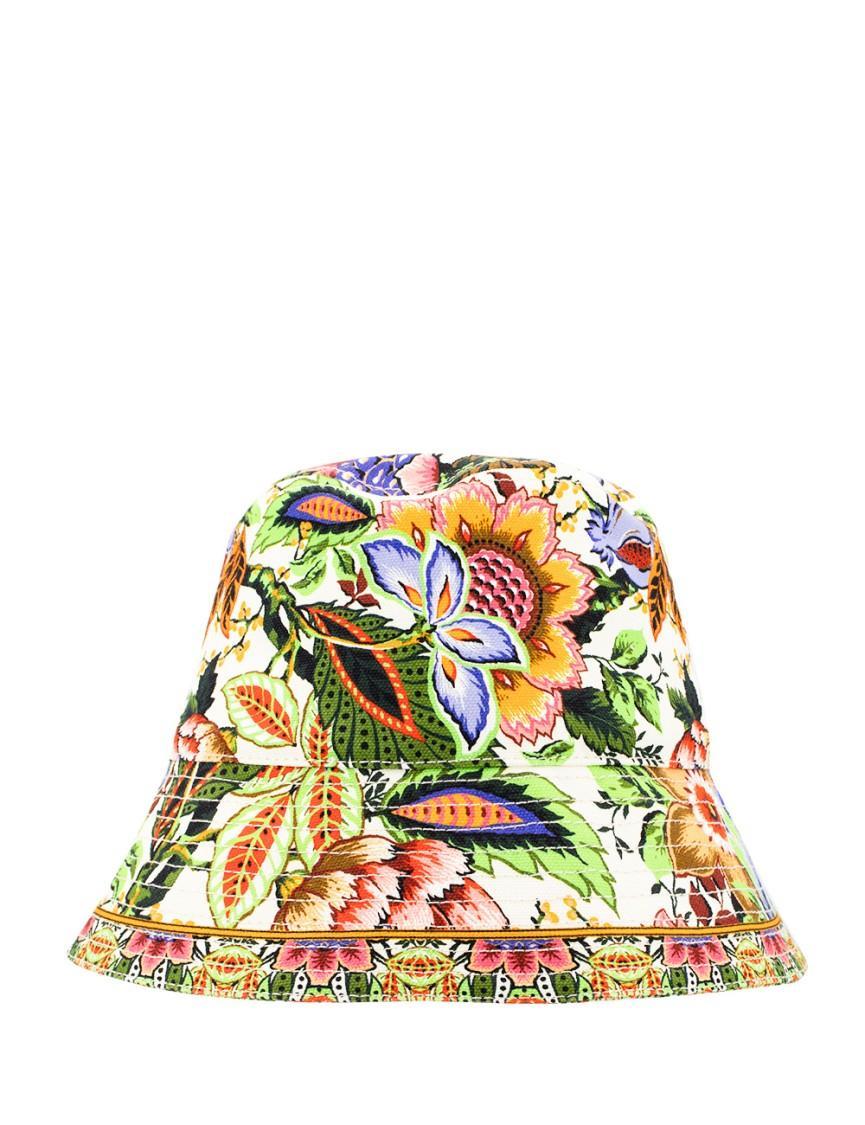 ETRO Multicolour Printed Bucket Hat In Multicolor Product Image