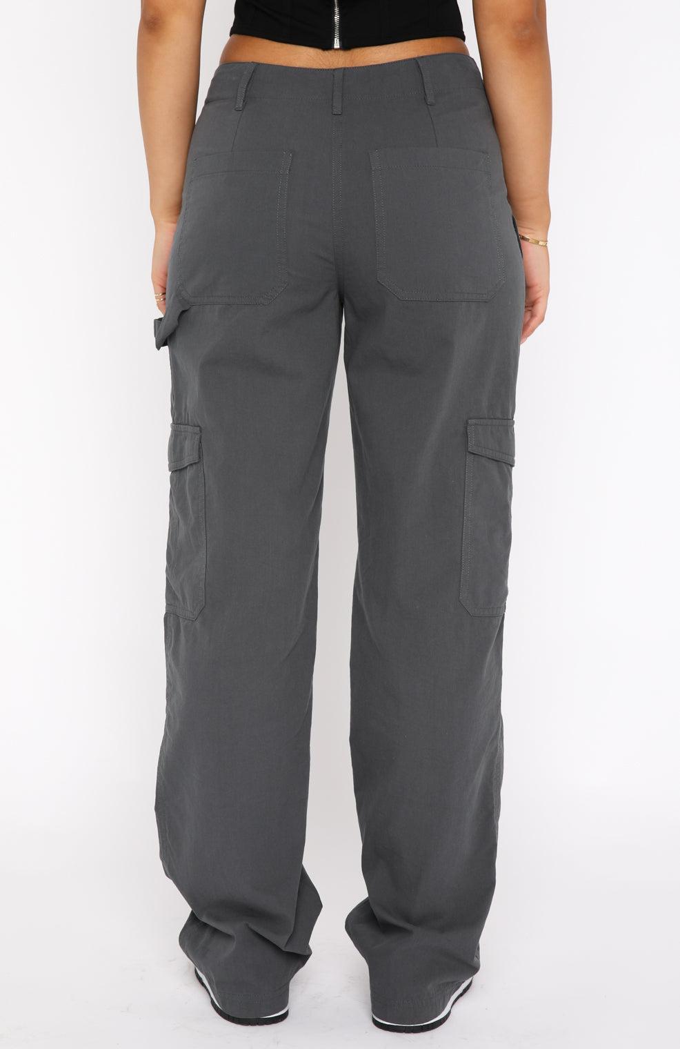 Know Your Worth Pants Charcoal Product Image