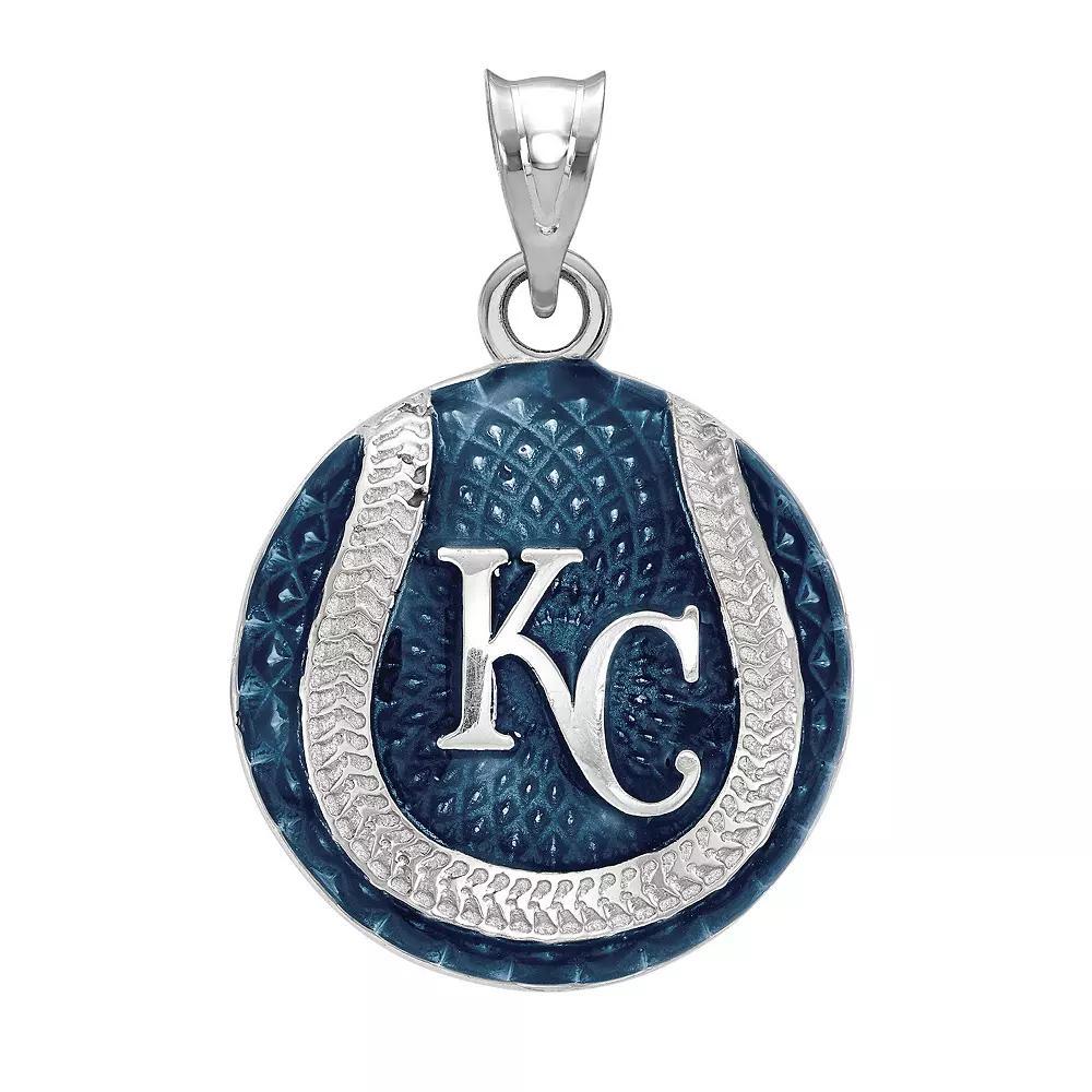 LogoArt Sterling Silver Kansas City Royals Baseball Enameled Charm, Women's, Size: 28 mm Product Image