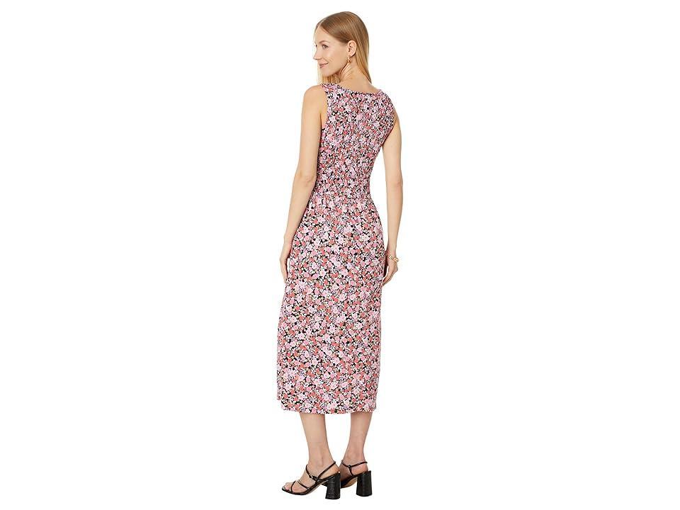 Tommy Hilfiger Ditsy Floral Smocked Tier Dress (Sky Captain/Peony) Women's Dress Product Image