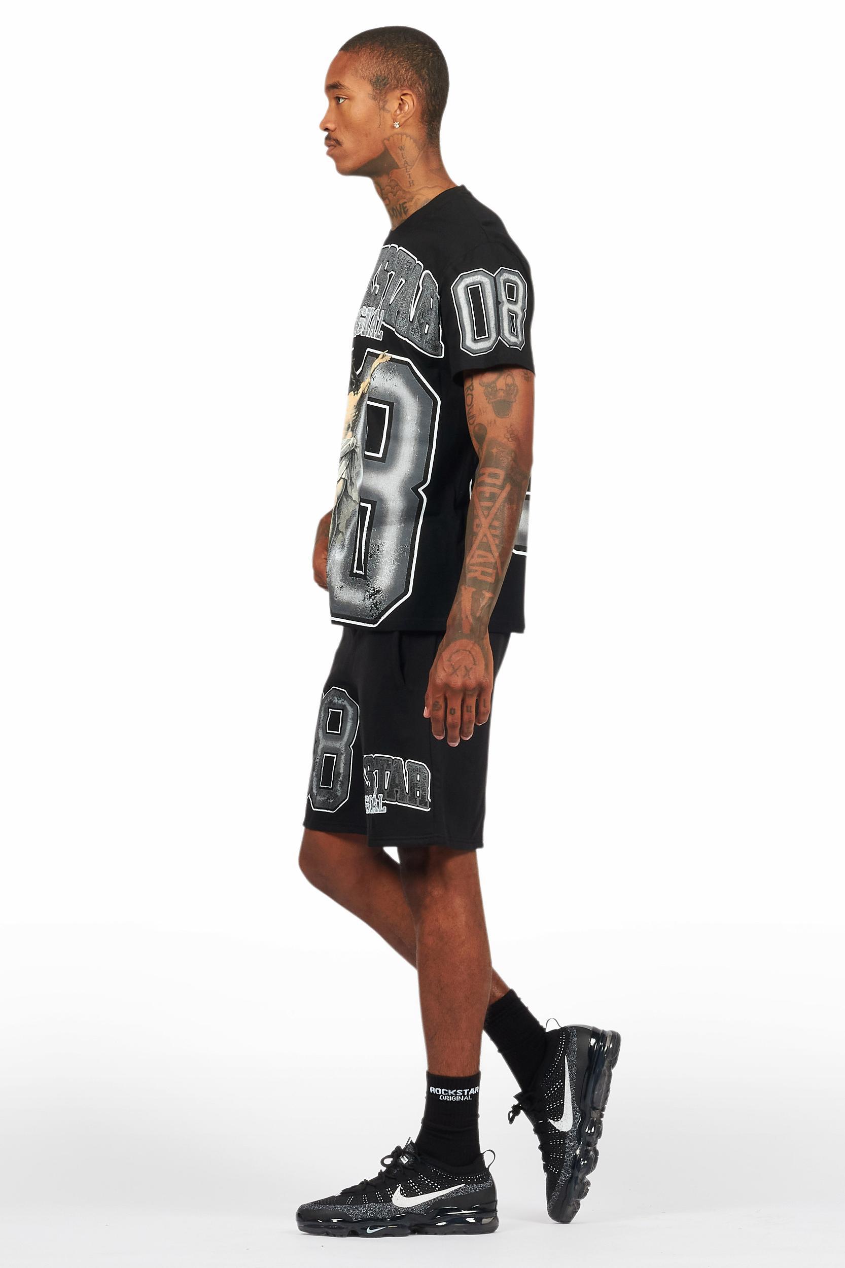 Fields Black/Grey T-Shirt Short Set Male Product Image