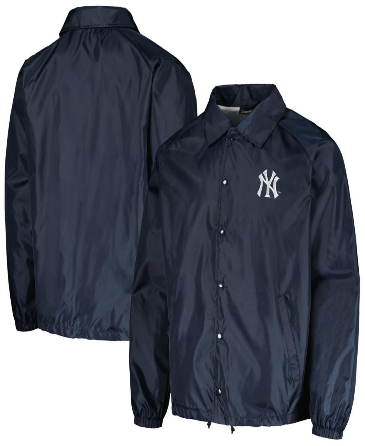 Men's Dunbrooke  Navy Minnesota Twins Coach's Raglan Full-Snap Windbreaker Jacket, Size: Large, Blue Product Image
